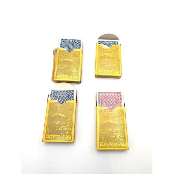 Ramblers 23 Blue/Red Seal Long Flap Cincinnati Ohio Playing Cards Lot of 4 READ - Picture 4 of 5